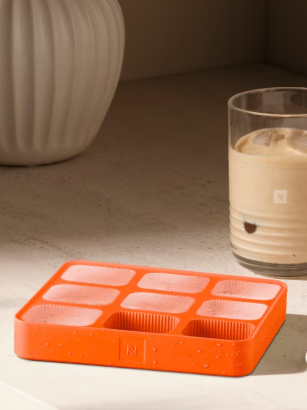 NESPRESSO | Ltd Edition Barista Ice Cube Tray Set in Pantone Mandarin Orange